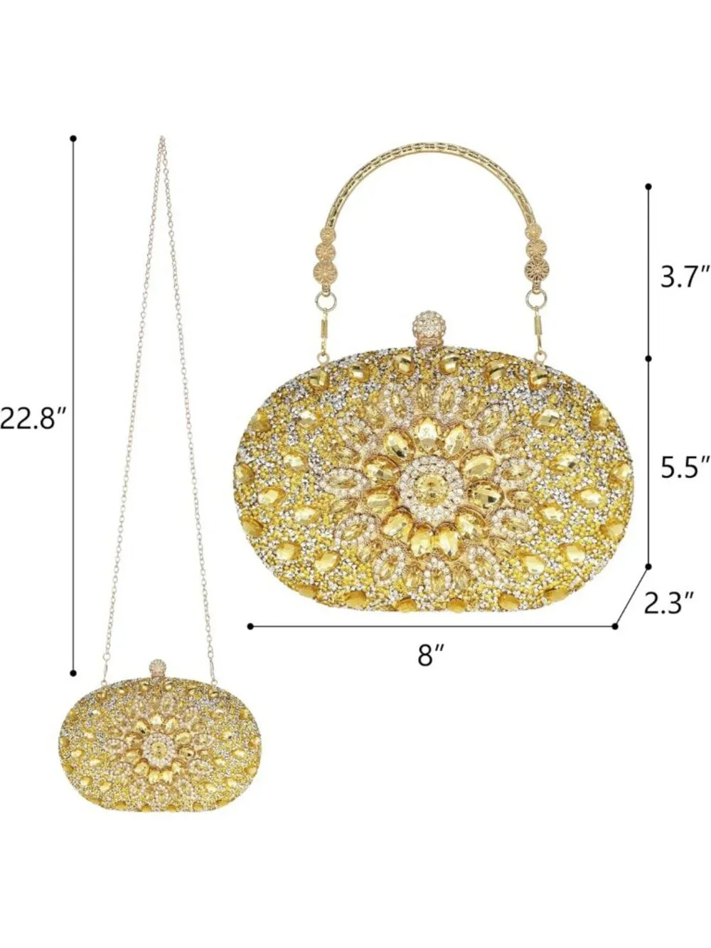Sparkly Rhinestone Clutch Evening Bag for Women | Glamorous Handbag Purse